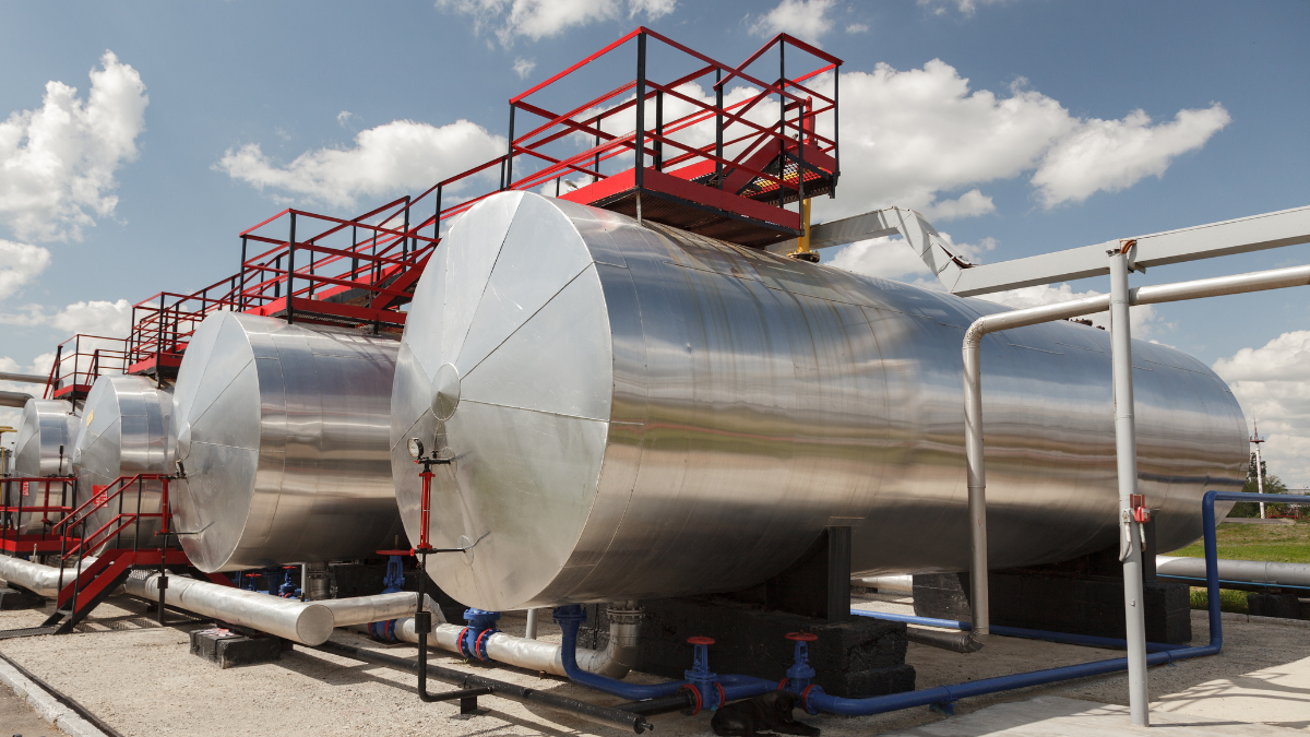 Fuel is stored in proper tanks